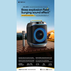 REMAX - RB-MB12 Lighting Party Bluetooth Wireless Speaker ( 60W ) - Black