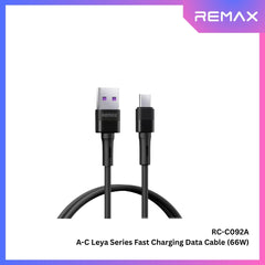 REMAX - RC-C092A Leya Series USB to Type-C Fast Charging Data Cables (66W) - Black