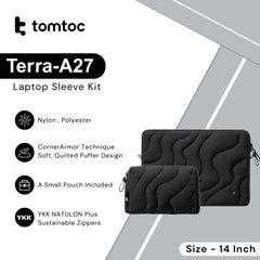Tomtoc - Terra-A27 Laptop Sleeve Kit ( 14 Inch ) - Lavascape