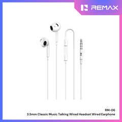 REMAX - RM-06 3.5mm Classic Music Talking Wired Earphone - White