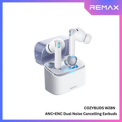 REMAX - Cozybuds W28N ANC+ENC Bluetooth Wireless Earbuds - White