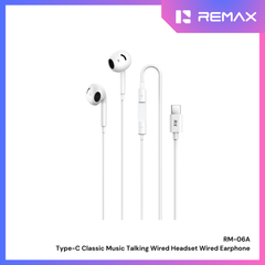 REMAX - RM-06A Type-C Classic Music Talk Wired Earphone - White