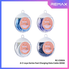 REMAX - RC-C092A Leya Series USB to Type-C Fast Charging Data Cables (66W) - White