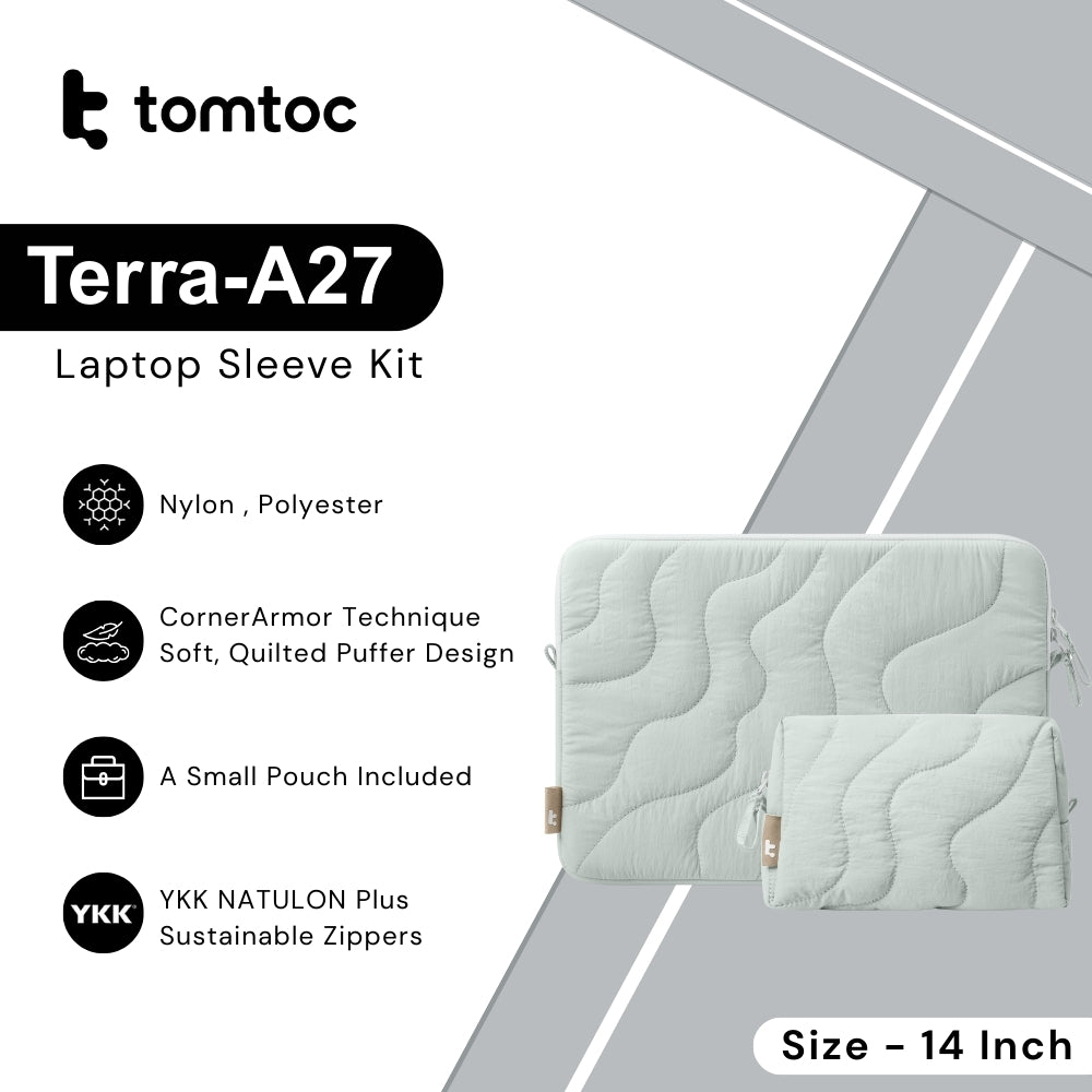 Tomtoc - Terra-A27 Laptop Sleeve Kit ( 14 Inch ) - Lakeshore