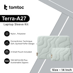 Tomtoc - Terra-A27 Laptop Sleeve Kit ( 14 Inch ) - Lakeshore