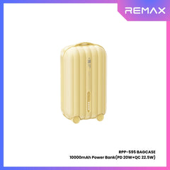 REMAX RPP-595 Bagcase Series 10000mAh PD+QC Fast Charging Power Bank(PD 20W) - Yellow