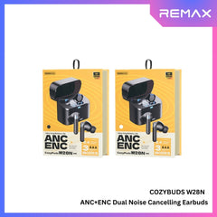 REMAX - Cozybuds W28N ANC+ENC Bluetooth Wireless Earbuds - White