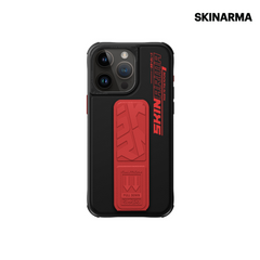 Skinarma iPhone 15 Pro 6.1" Slate (Grip-Stand) Case - Orange