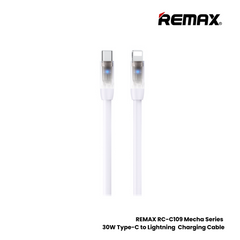 REMAX RC-C109 C-L Mecha Series 30W Type-C to Lightning Fast Charging Data Cable - White