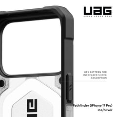 UAG -Pathfinder Magsafe Clear Case For iPhone 17 Pro - Ice/Silver