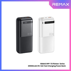 REMAX - RPP-72 Piloteer Series 20000mAh PD+QC Fast Charging Power Bank(PD 20W+QC 22.5W) - Black