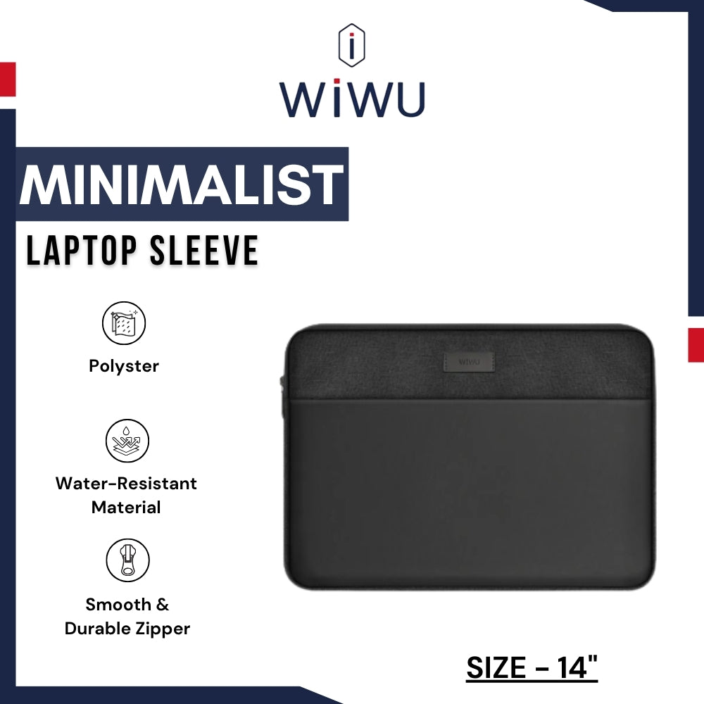 WIWU - Minimalist Laptop Sleeve (14") - Black