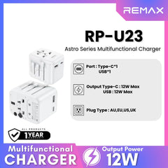 REMAX - RP-U23 Astro Series Multifunctional Charger ( 12W ) - White