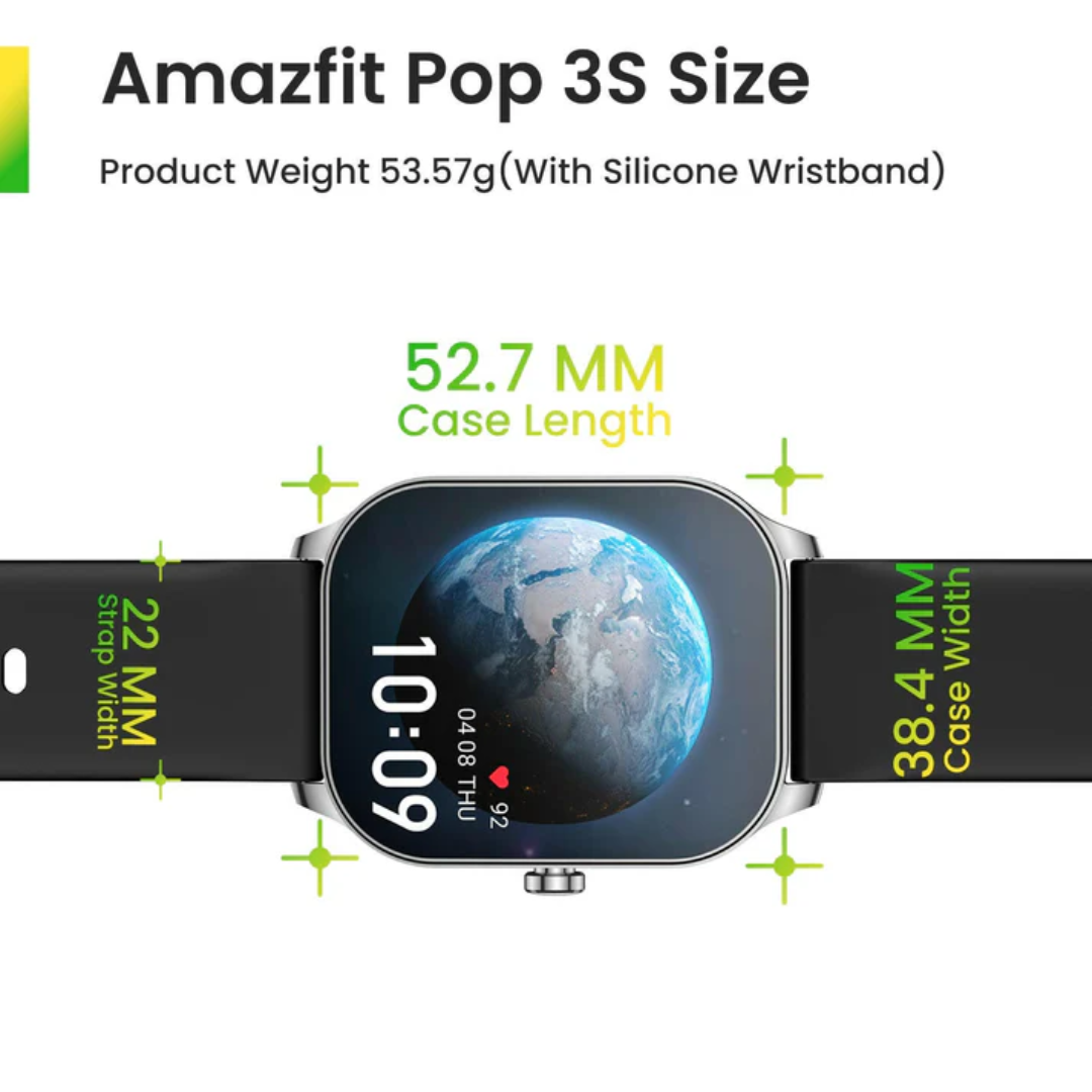 Amazfit POP 3S Smart Watch - Black