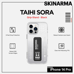 Skinarma iPhone 14 Pro (6.1") Taihi Sora with Extendable Gripstand (Black)