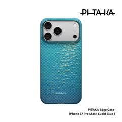 PITAKA - iPhone 17 Pro Max Case ( Glints of Gold Ultra-Slim ) - Lucid Blue