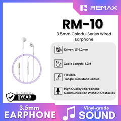REMAX - RM-10 3.5mm Colorful Series Wired Earphone - Purple