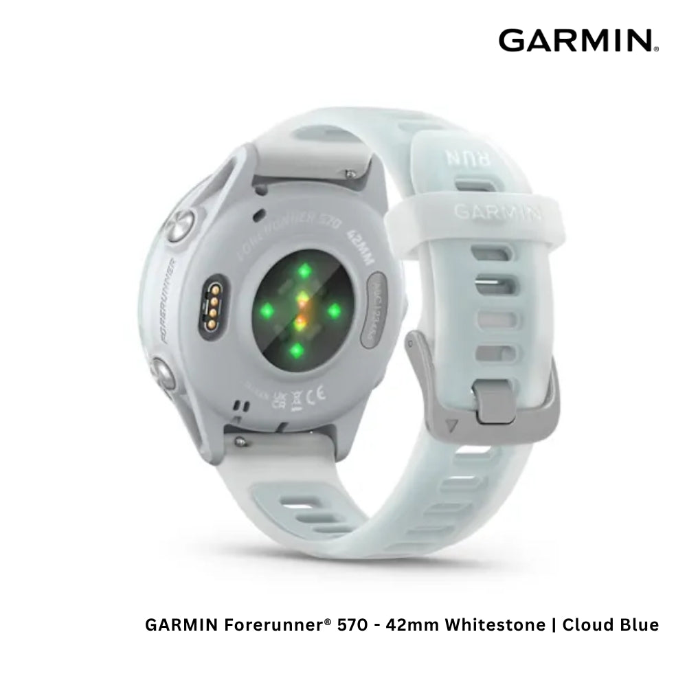 GARMIN - Forerunner® 570 Smart Watch (42mm ) - Whitestone | Cloud Blue