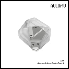 Aulumu - A29 Geometric Case For AirPods 4 - White
