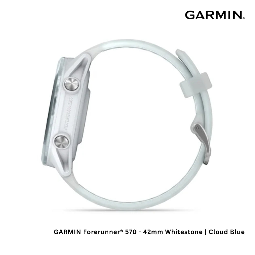 GARMIN - Forerunner® 570 Smart Watch (42mm ) - Whitestone | Cloud Blue