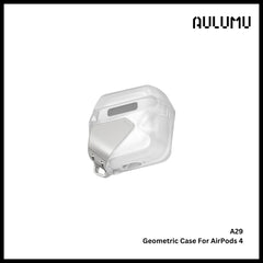 Aulumu - A29 Geometric Case For AirPods 4 - White