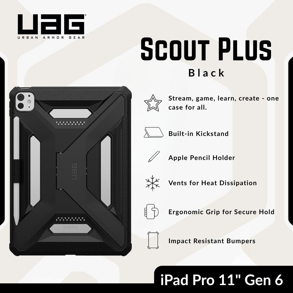 UAG -Scout Plus iPad Pro 11" (6th Gen) Case - Black