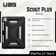 UAG -Scout Plus iPad Pro 11" (6th Gen) Case - Black