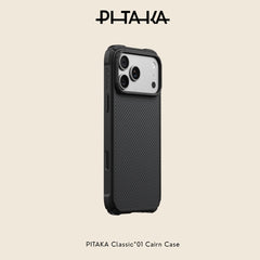 PITAKA - Classic 01 Cairn Case For iPhone 18 Pro Max - Black/Grey