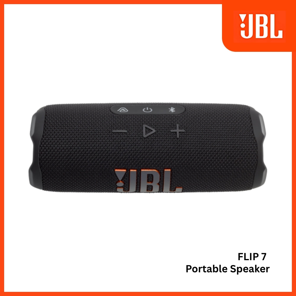 JBL - FLIP 7 Portable Bluetooth Speaker -Black Orange