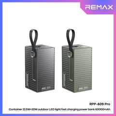 REMAX - RPP-609 PRO 60000mAh Container Series PD+QC Fast Charging Power Bank ( 20W+22.5W ) - Green
