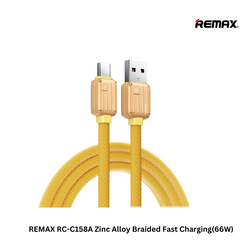 REMAX RC-C158A Bagcase Series Zinc Alloy Braided Fast Charging Data Cable(66W)(1.2M) - Gold