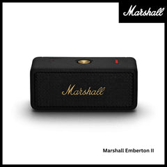 Marshall - Emberton 2 Bluetooth Portable Speaker - Black & Brass