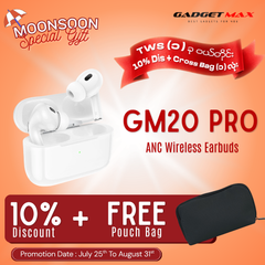 GADGET MAX GM20 PRO ANC Bluetooth Wireless Earbuds - White