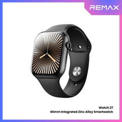REMAX - Watch 27 46mm Integrated Zinc Alloy Smart Watch - Black