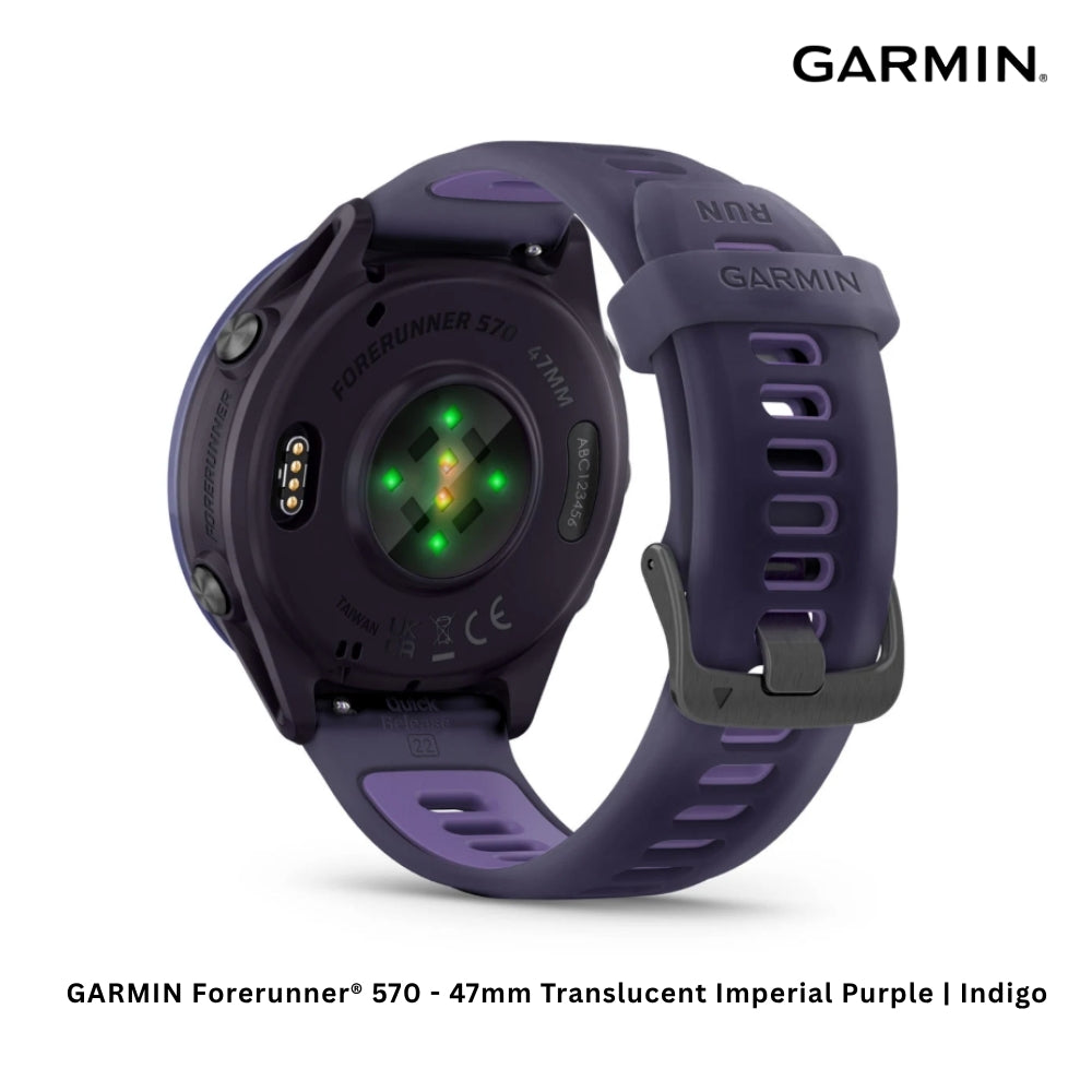 GARMIN - Forerunner® 570 Smart Watch (47mm ) - Translucent Imperial Purple | Indigo