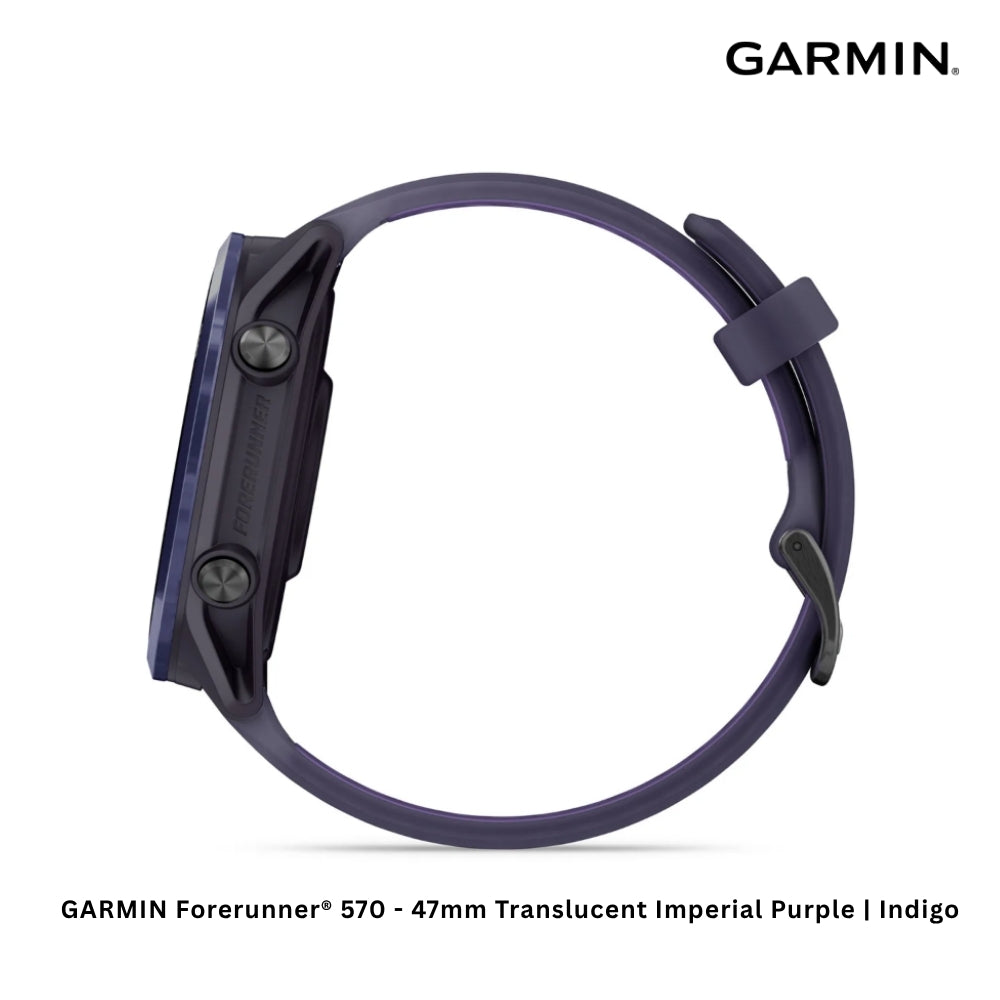 GARMIN - Forerunner® 570 Smart Watch (47mm ) - Translucent Imperial Purple | Indigo