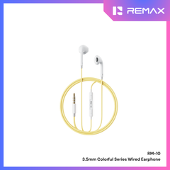 REMAX - RM-10 3.5mm Colorful Series Wired Earphone - Yellow