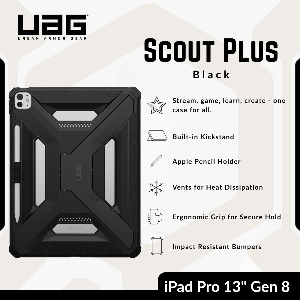 UAG -Scout Plus iPad Pro 13" (8th Gen) Case - Black