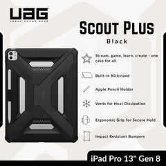 UAG -Scout Plus iPad Pro 13" (8th Gen) Case - Black