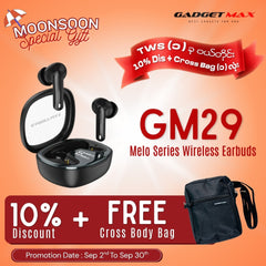 GADGET MAX GM29 Melo Series Bluetooth True Wireless Earbuds(Dual-Mic ENC) - Black