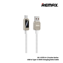 REMAX RC-C070 Suxien Series 66W USB to Type-C  Fast Charging Data Cable - White