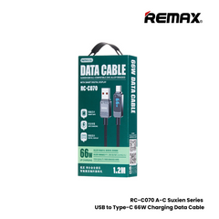 REMAX RC-C070 Suxien Series 66W USB to Type-C  Fast Charging Data Cable - White