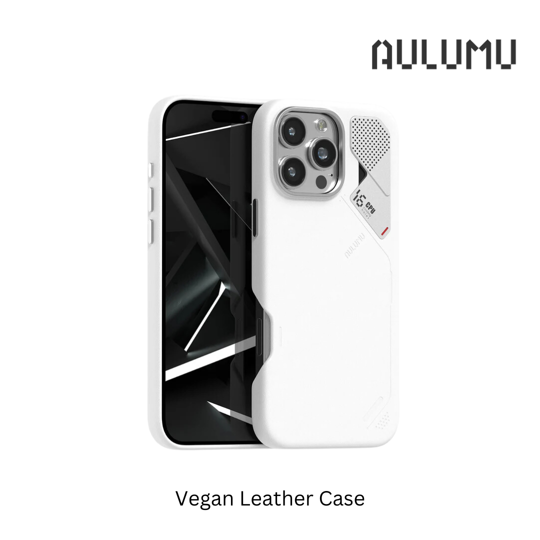 iPhone 16 Pro Max >> AULUMU Vegan Leather Case - White