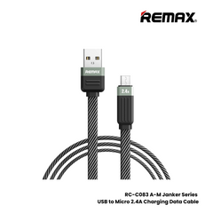 REMAX RC-C083 A-M Janker Series 2.4A USB to Micro Fast Charging Data Cable - Black