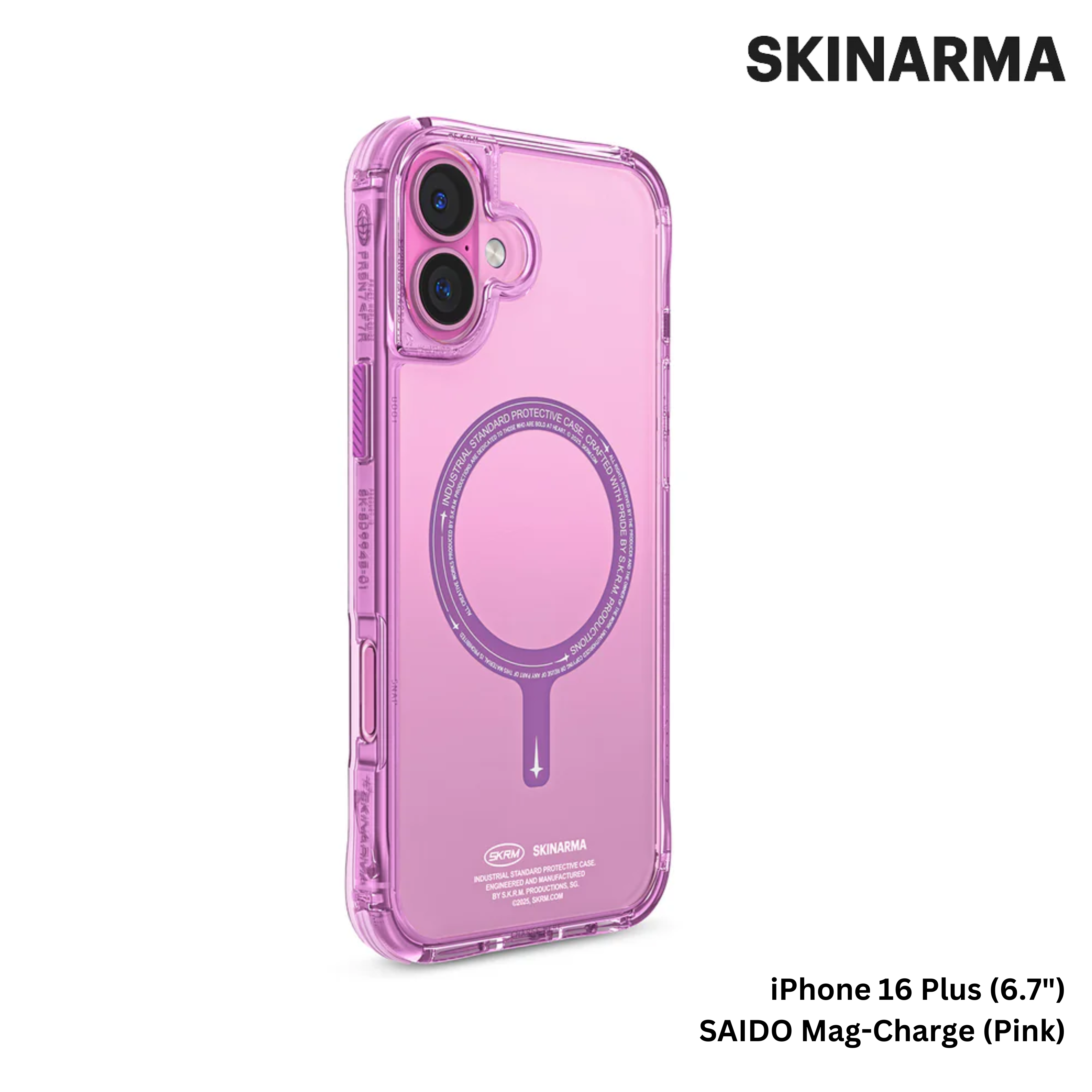 Skinarma iPhone 16 Plus 6.7" Saido Mag-Charge Case - Pink
