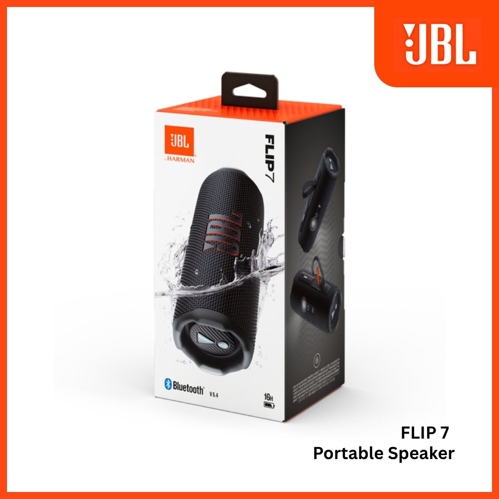 JBL - FLIP 7 Portable Bluetooth Speaker -Black Orange