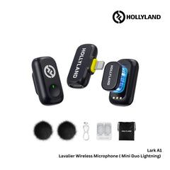 HOLLYLAND - LARK A1 Lavalier Wireless Microphone - Mini Duo ( Lightning )