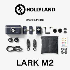 Hollyland - Lark M2 Combo Wireless Lavalier Microphone Combo (Shine Charcoal)