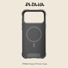 PITAKA - Classic 01 Cairn Case For iPhone 18 Pro Max - Black/Grey