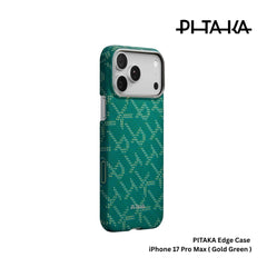 PITAKA - iPhone 17 Pro Max Case ( Monogram Ultra- Slim ) - Gold Green